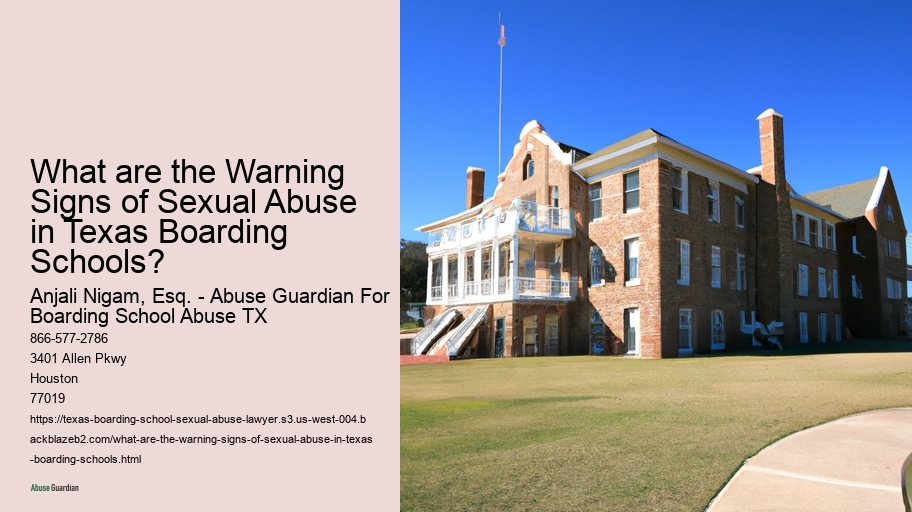 What are the Warning Signs of Sexual Abuse in Texas Boarding Schools? 